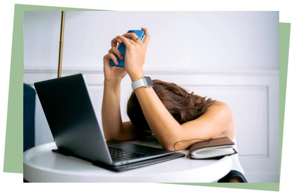 Business Coaching Sinnbild für Überlastung bei der Arbeit
