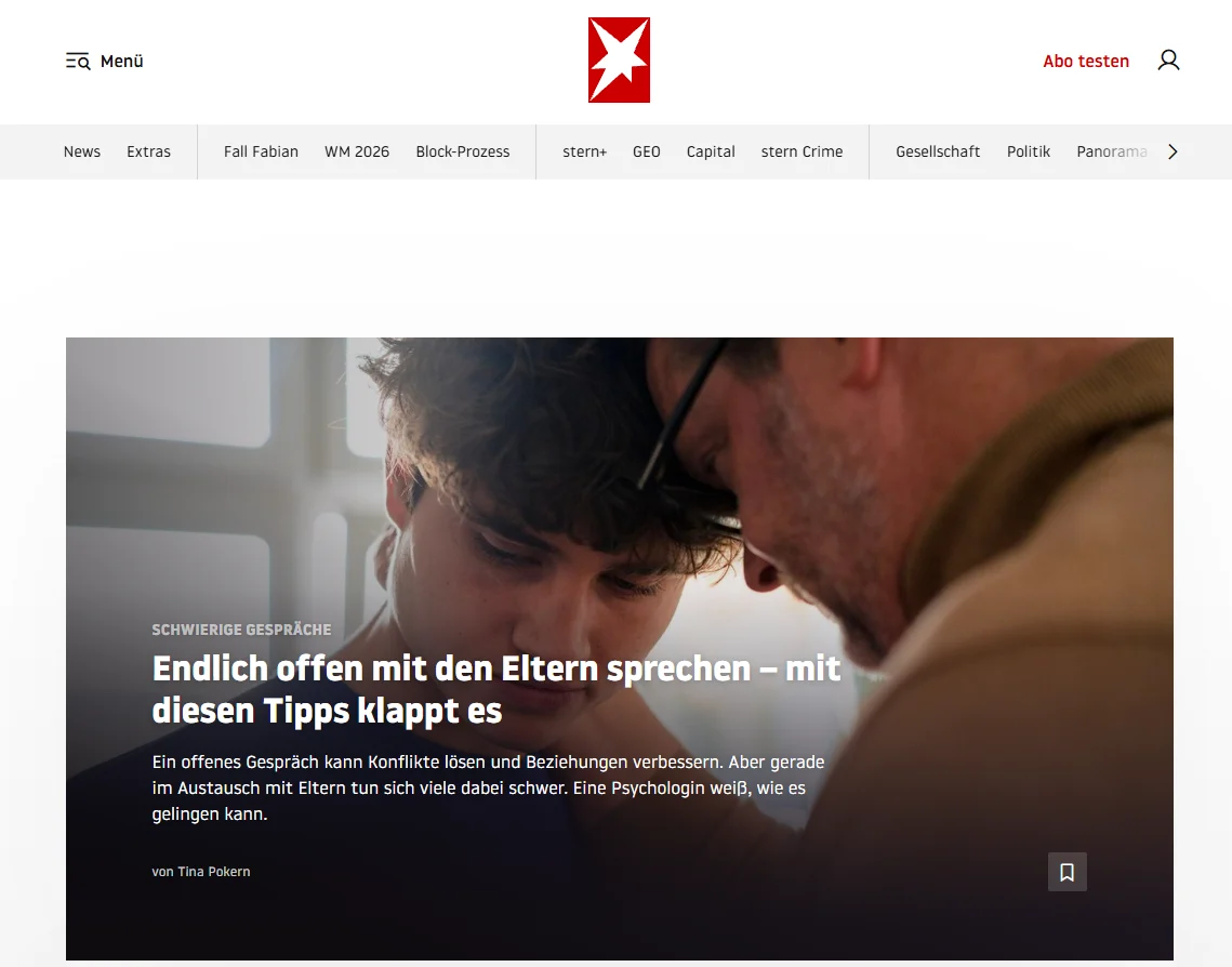Stern Endlich offen mit den Eltern sprechen