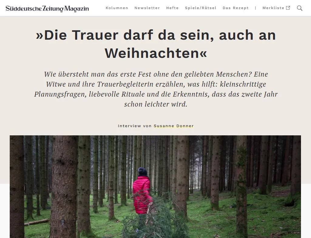 Presse 9 Sueddeutsche Zeitung Magazin Trauer Weihnachten